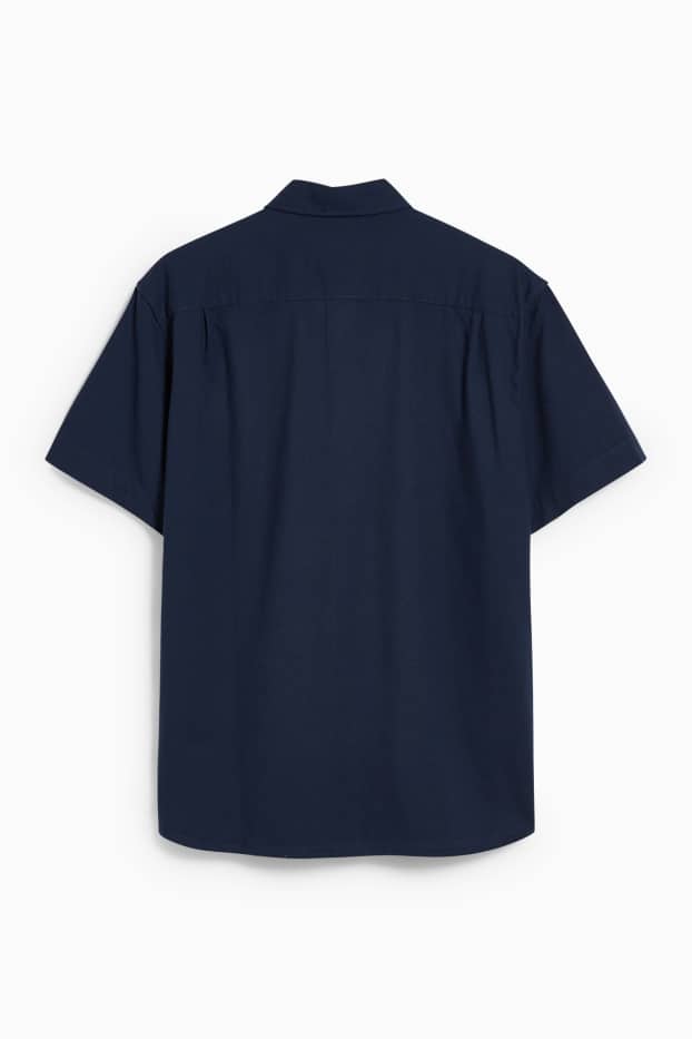Herren - Hemd - Regular Fit - Button-down - dunkelblau