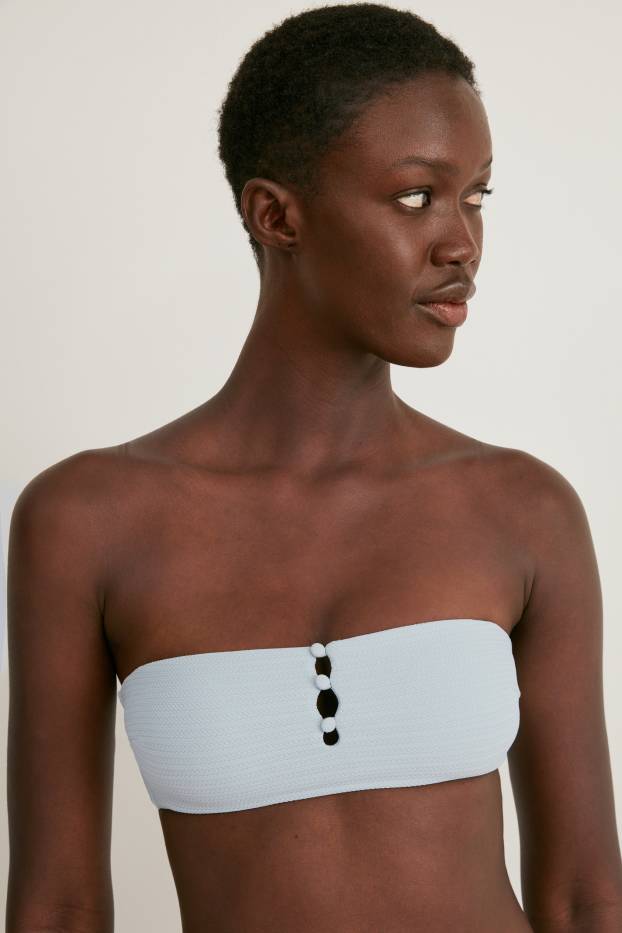 Damen - Bikini-Top - Bandeau - wattiert - LYCRA® XTRA LIFE™ - helltürkis