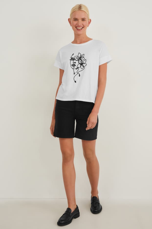 Femmes - Shorts - mid waist - noir