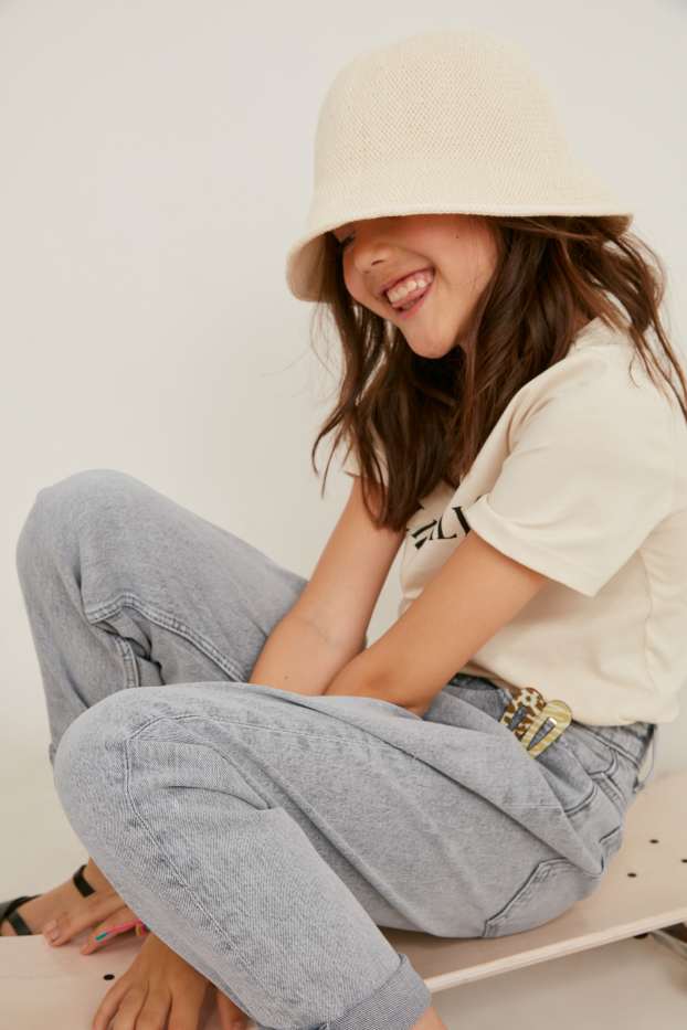 Kinder Mädchen - Relaxed Jeans - helljeansgrau