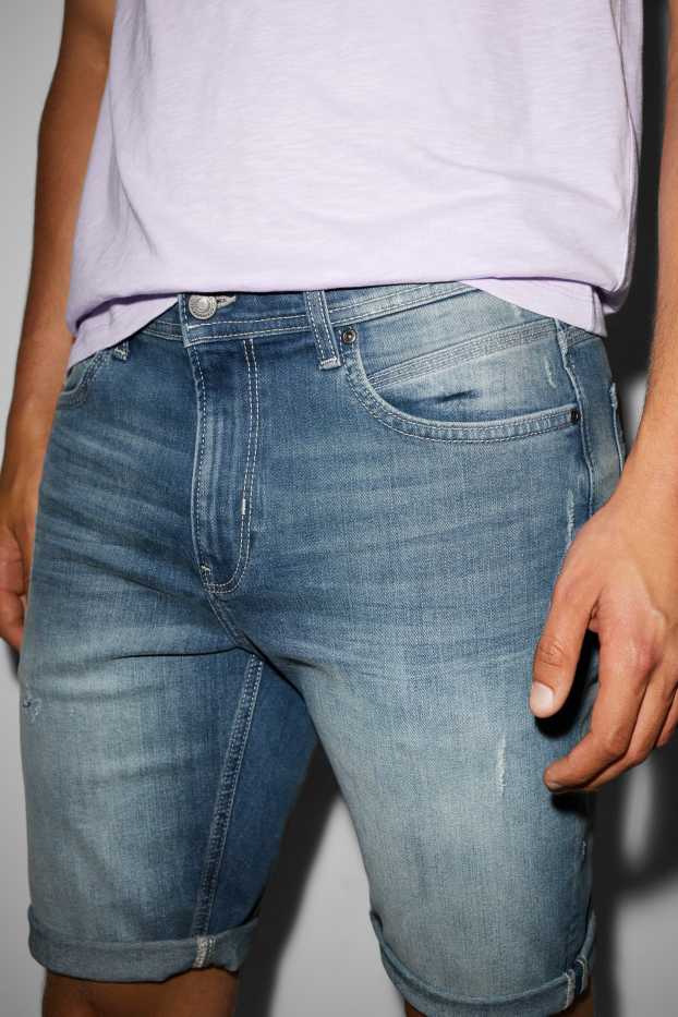 Herren - CLOCKHOUSE - Jeans-Bermudas - jeansblau