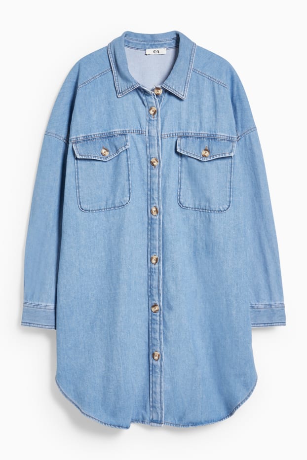 Femei - Bluză din denim - denim-albastru deschis