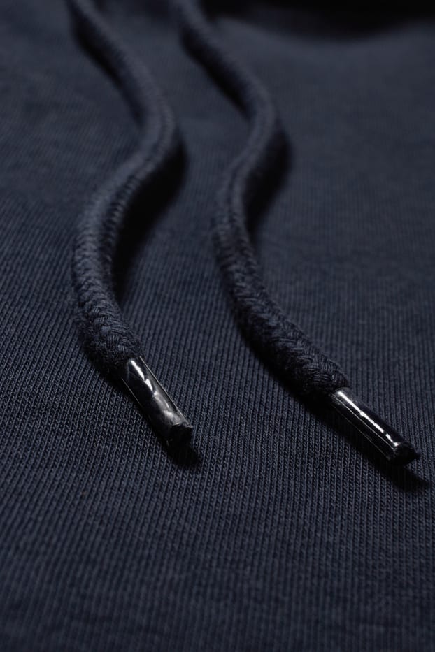 Hommes - Sweat à capuche - bleu foncé