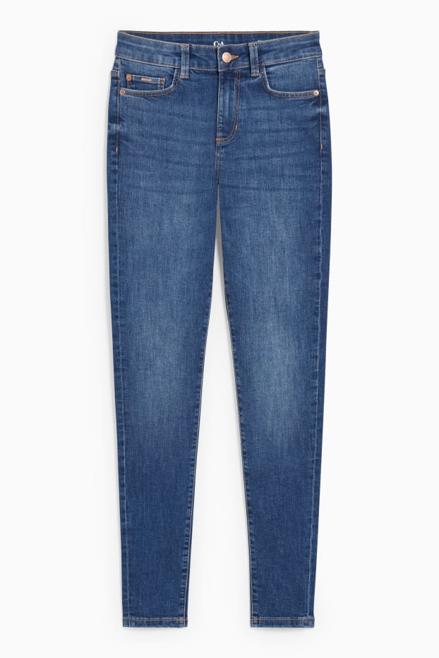 Femei - Skinny jeans - talie medie - LYCRA® - denim-albastru