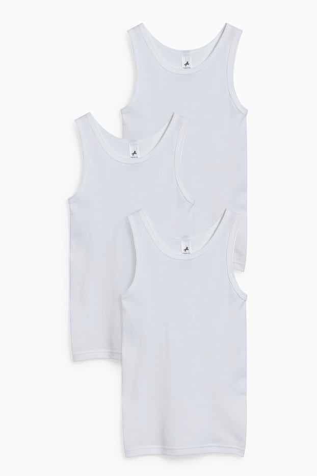 Enfants garçons - Lot de 3 - maillot de corps - blanc
