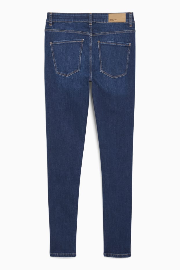 Femei - Skinny jeans - talie medie - LYCRA® - denim-albastru