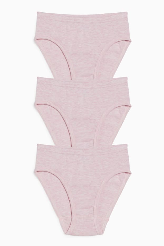 Bambine - Confezione da 3 - slip - rosa
