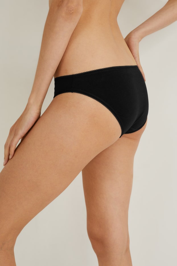 Femmes - Lot de 5 - culotte - noir
