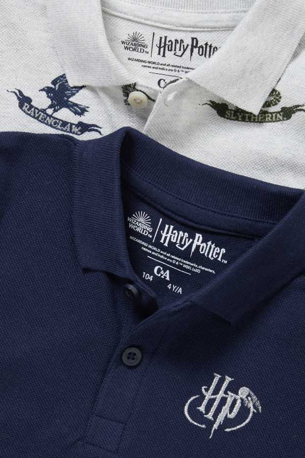 Enfants garçons - Lot de 2 - Harry Potter - polos - bleu foncé