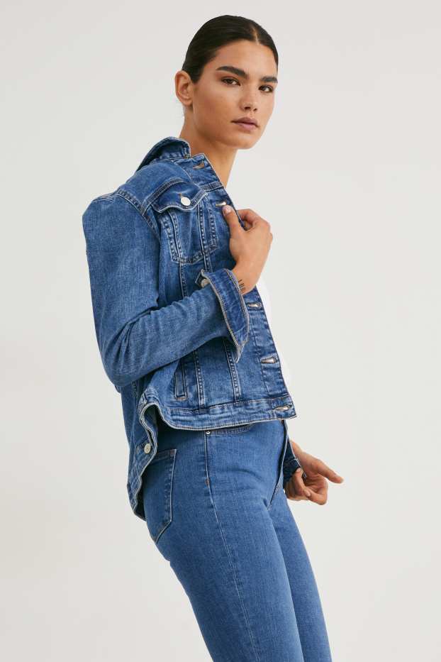 Dámské - Premium Denim by C&A - skinny jeans - high waist - džíny - modré