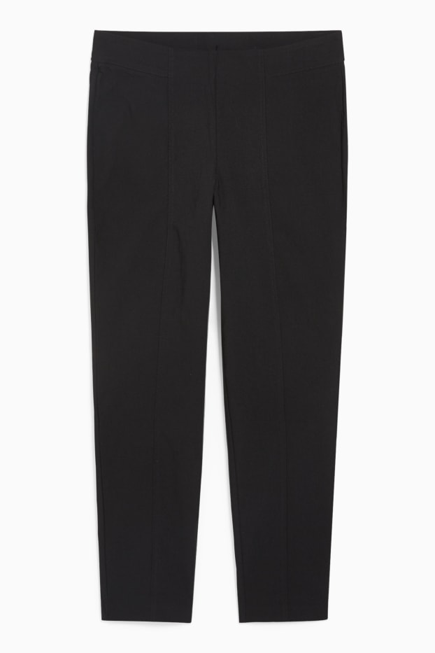 Damen - Stoffhose - High Waist - LYCRA® - schwarz