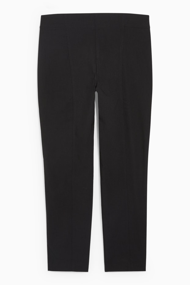 Damen - Stoffhose - High Waist - LYCRA® - schwarz