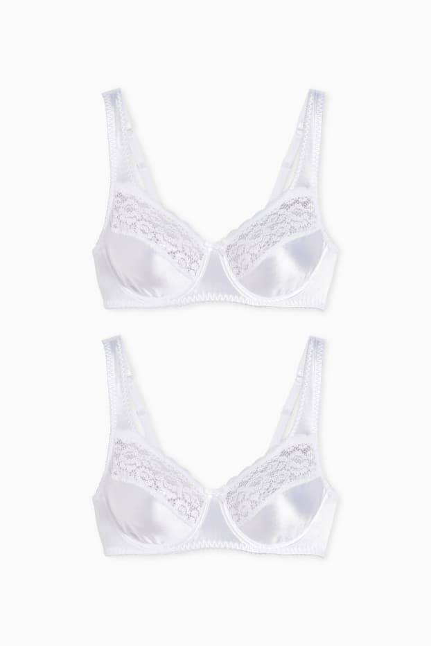 Femmes - Lot de 2 - soutiens-gorge à armature - LYCRA® - blanc