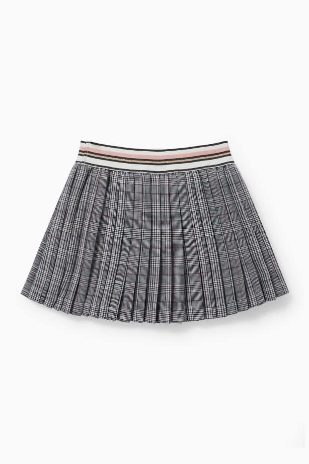 Enfants filles - Jupe - à carreaux - gris chiné