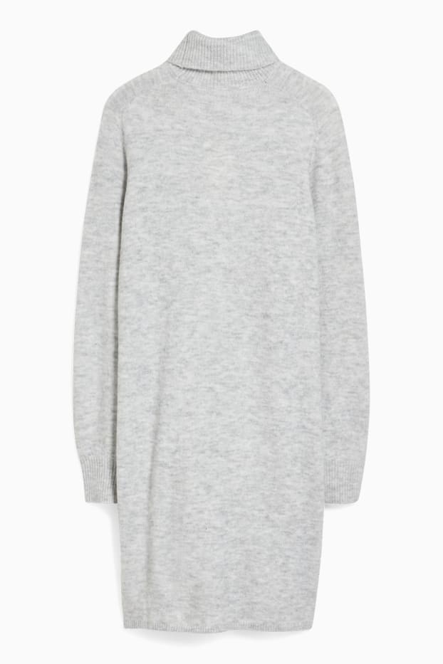 Femmes - Robe en maille - gris clair chiné