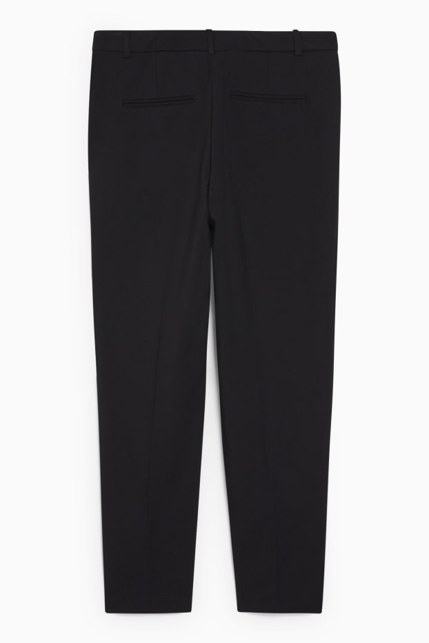 Damen - Business-Hose - Mid Waist - Slim Fit  - schwarz