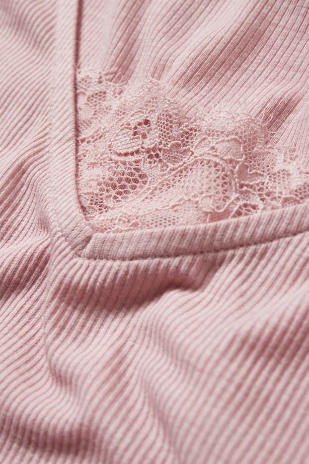 Damen - Pyjama-Oberteil - rosa