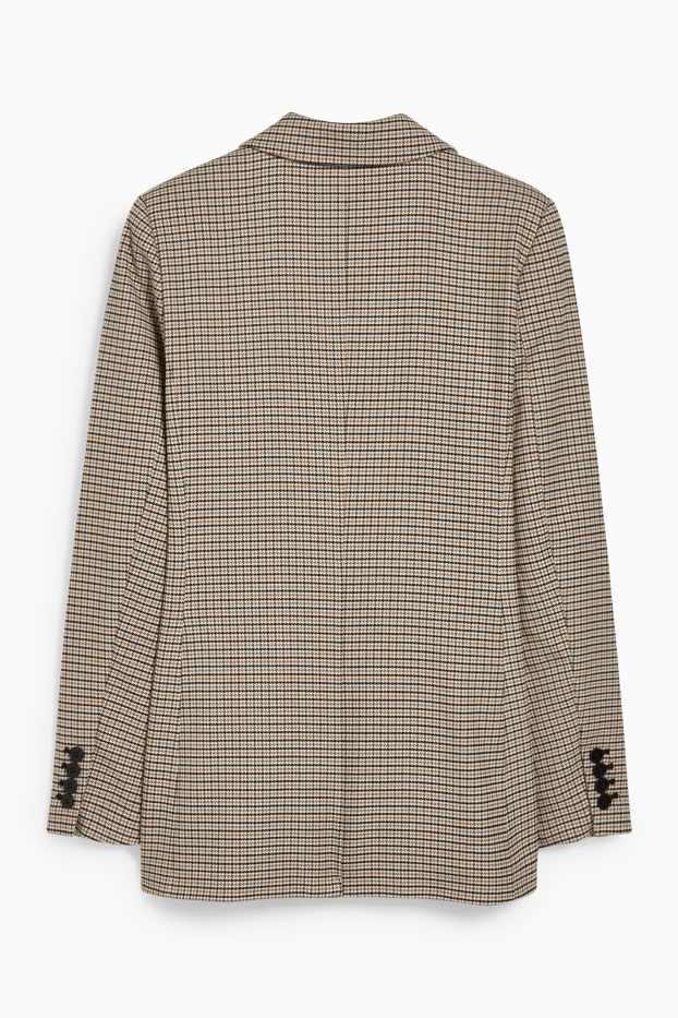 Dona - Americana - regular fit - de quadres - marró/beix