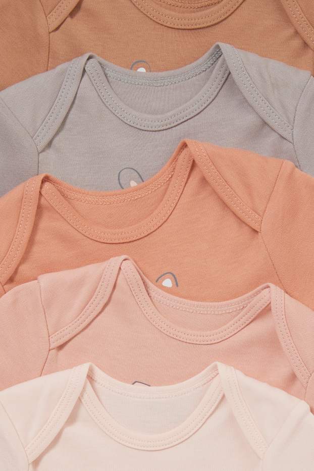 Baby: meisjes - Set van 5 - rompertje - roze