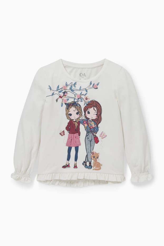Bambine - Maglia a maniche lunghe - bianco