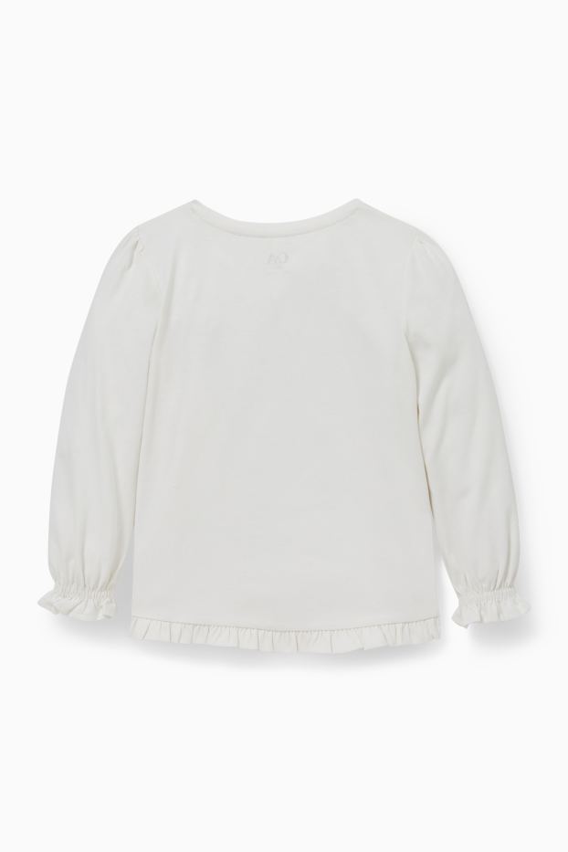 Kinder Mädchen - Langarmshirt - weiß
