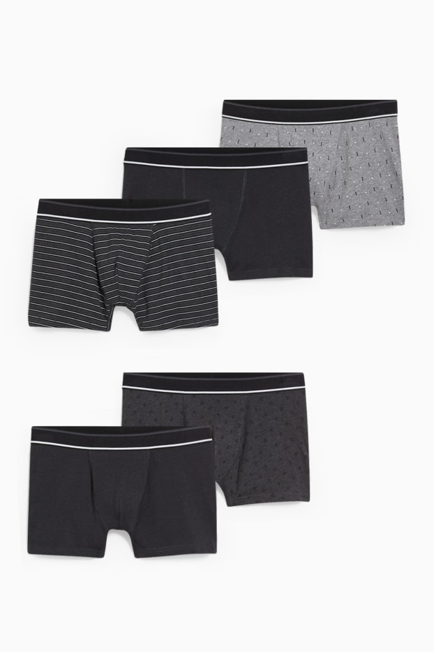 Hommes - Lot de 5 - boxers - noir
