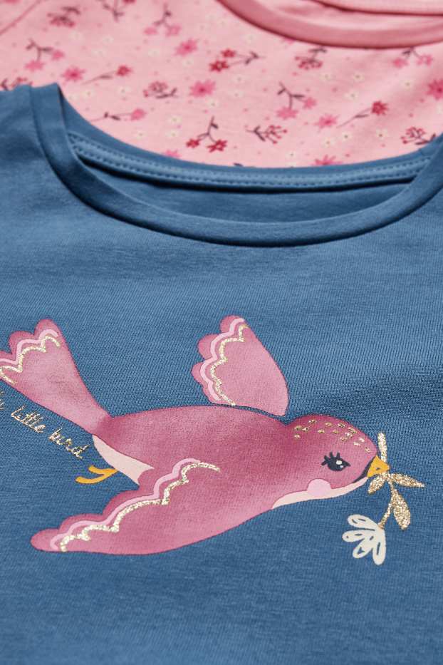 Enfants filles - Lot de 2 - robes - bleu pétrole