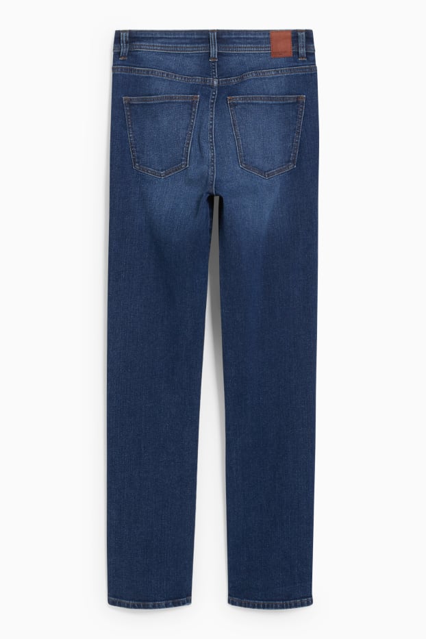 Femei - Straight jeans - talie înaltă - LYCRA® - denim-albastru