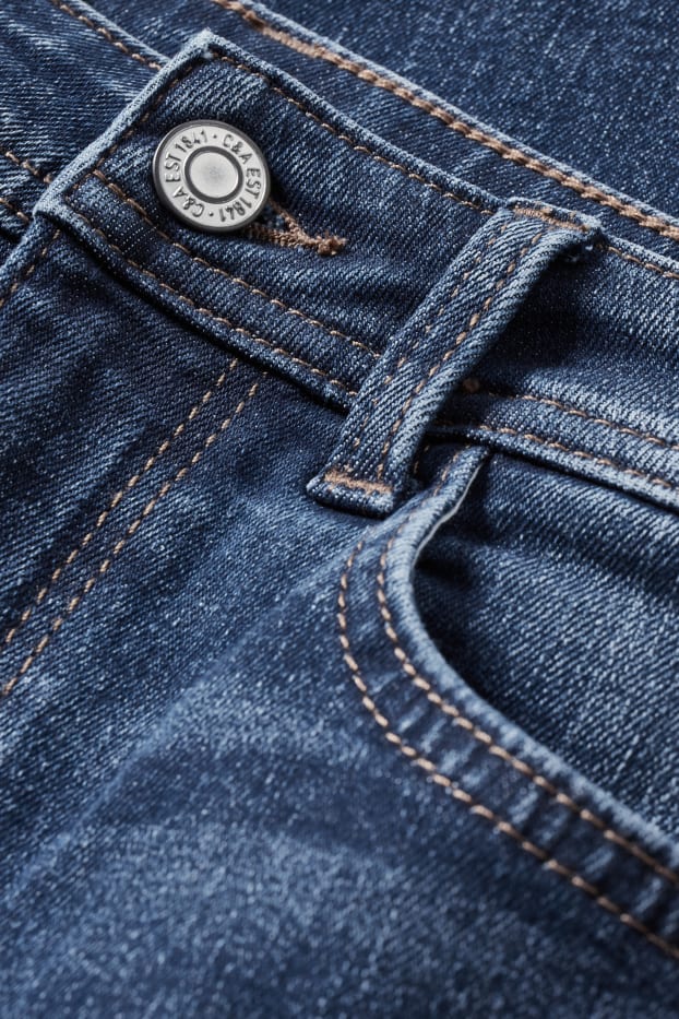 Femei - Straight jeans - talie înaltă - LYCRA® - denim-albastru