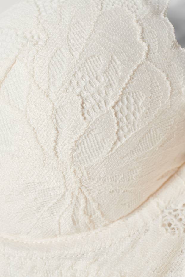 Damen - BH mit Bügel - DEMI - wattiert - cremeweiss