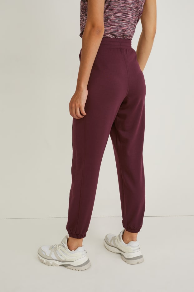 Kobiety - Spodnie dresowe - bordowy