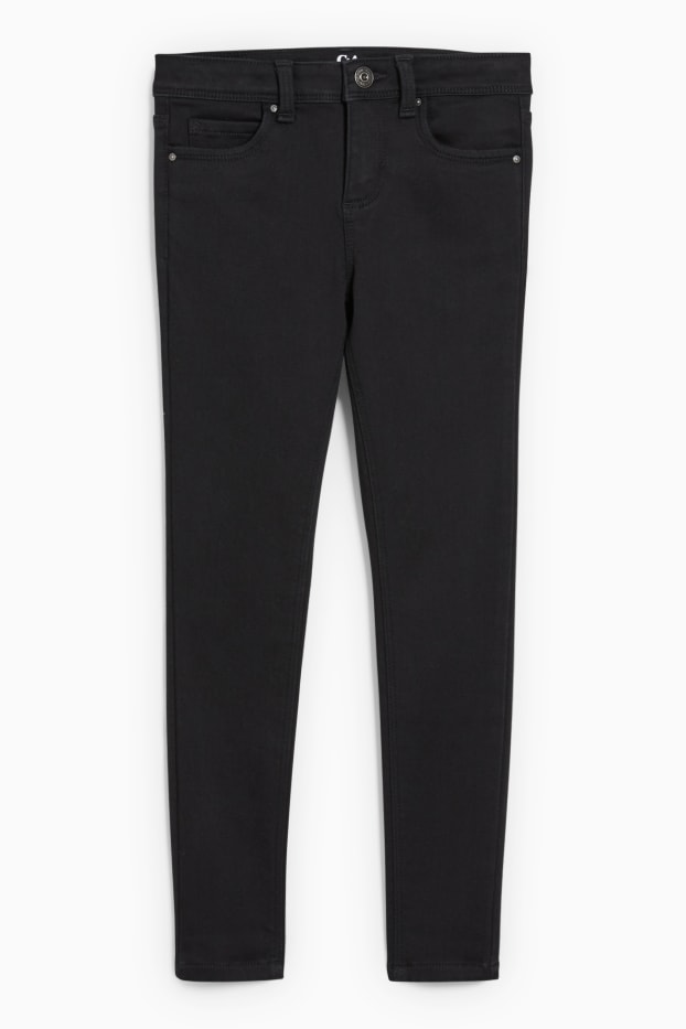 Enfants filles - Skinny jean - jean chaud - jean gris foncé