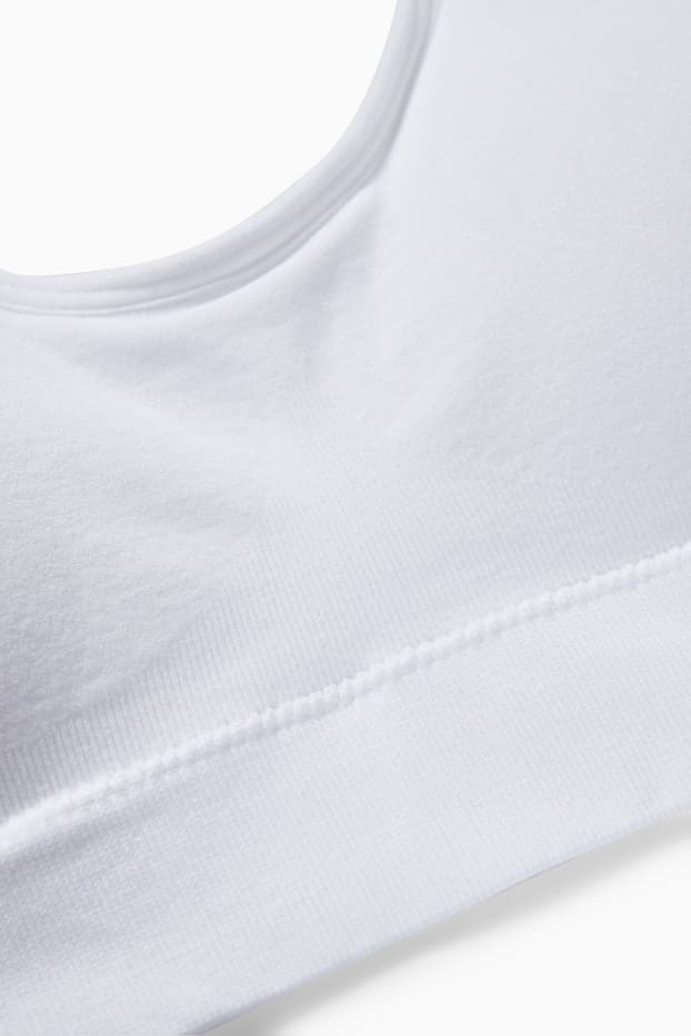 Damen - Multipack 2er - Bustier - wattiert - seamless - LYCRA® - weiß