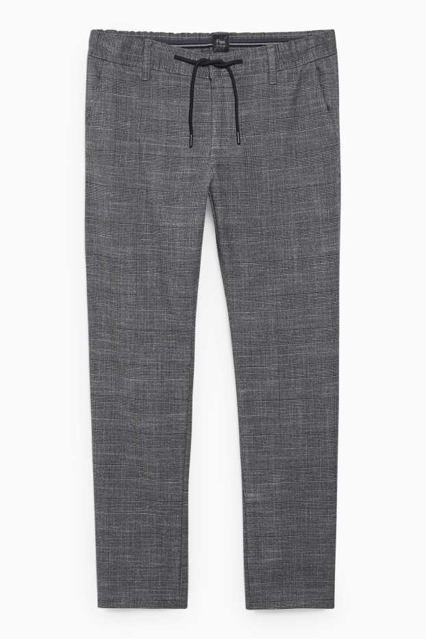 Herren - Hose - Tapered Fit - Flex - LYCRA® - grau-melange