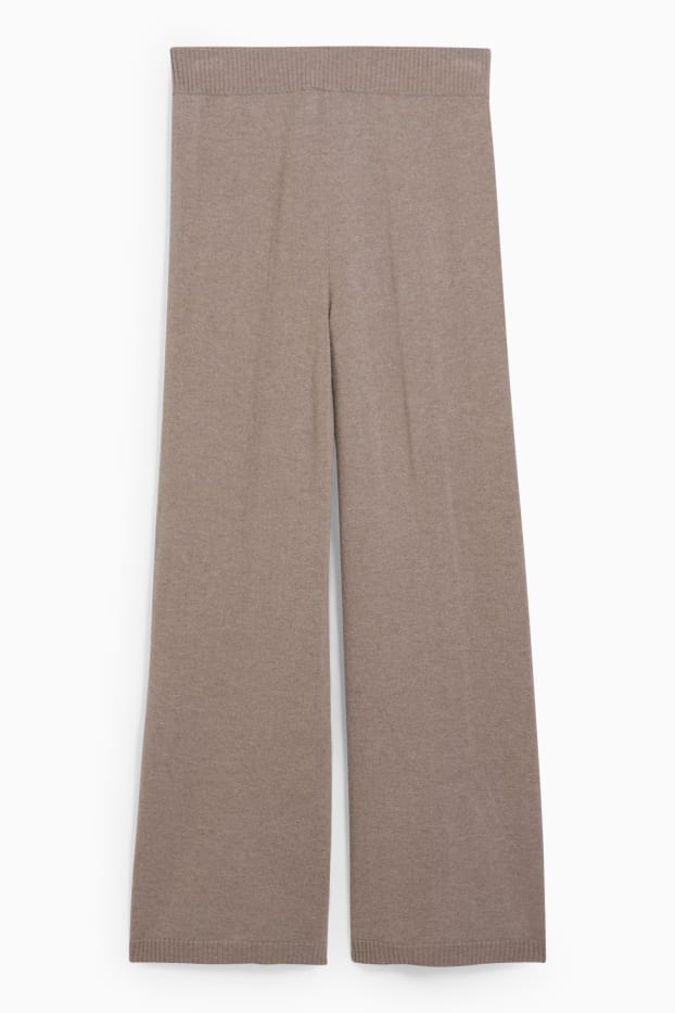 Femei - Pantaloni din cașmir - taupe