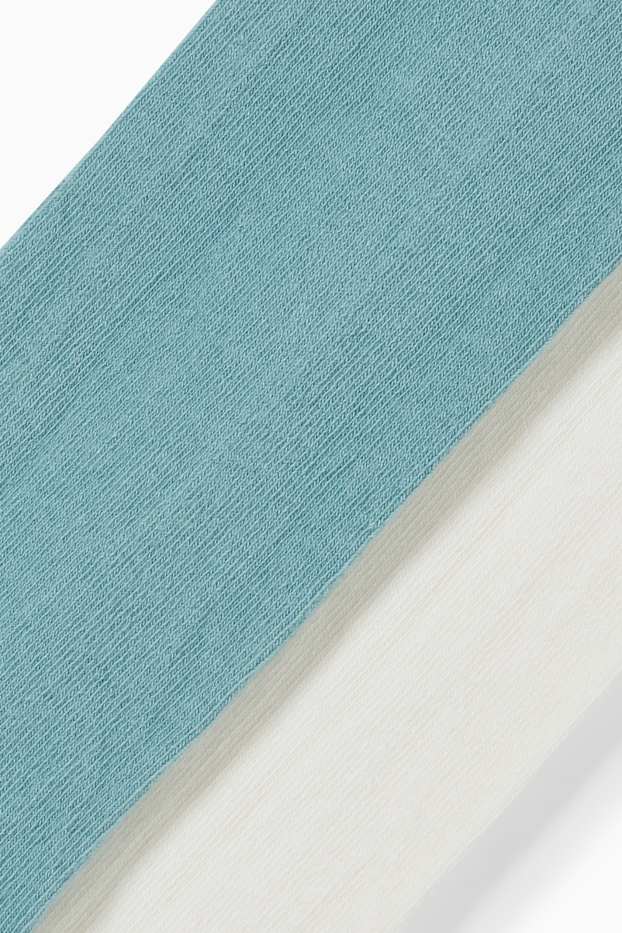 Copii - Fete - Multipack 2 perechi - dresuri - verde / alb-crem