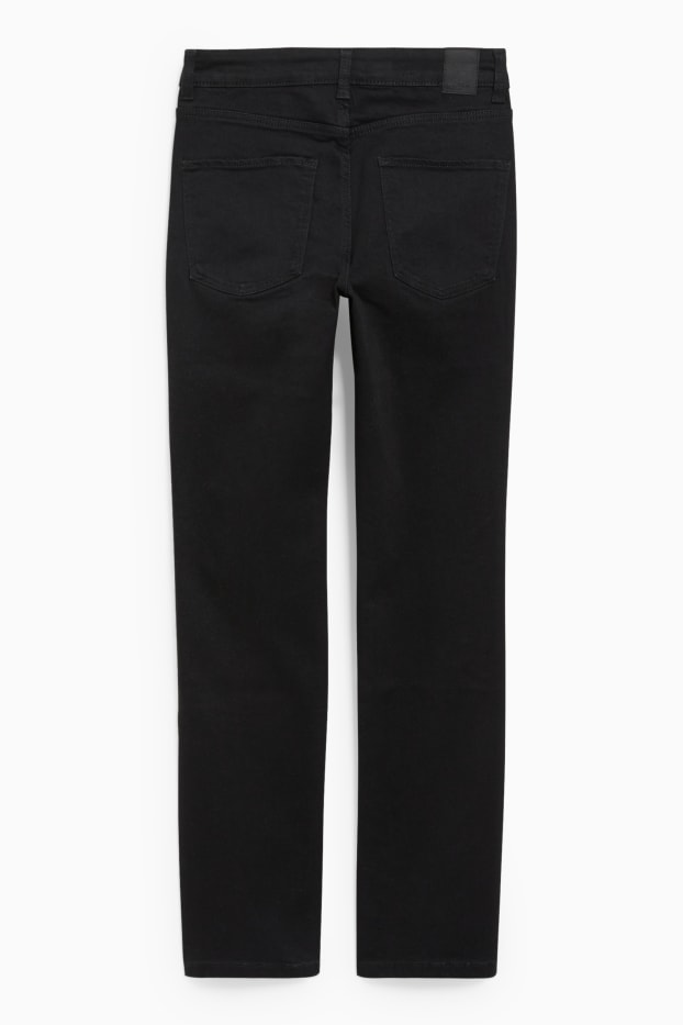 Femei - Straight jeans - talie medie - LYCRA® - negru