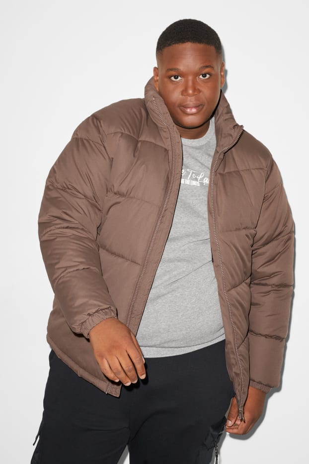 Men - Quilted jacket - Coffee