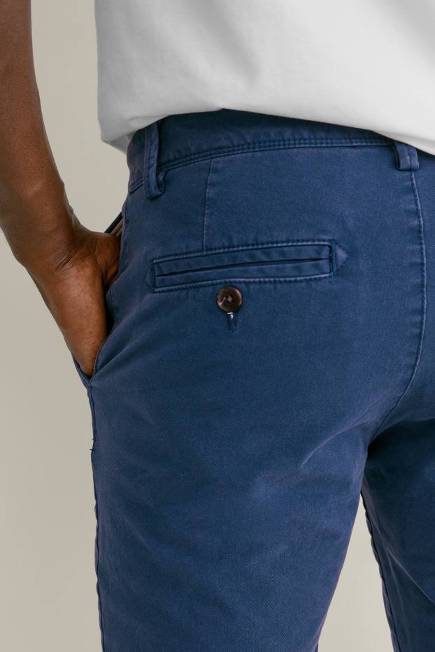 Uomo - Pantaloni chino - slim fit - Flex - LYCRA® - blu