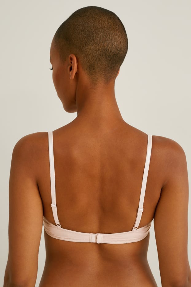 Dames - Set van 2 - BH met beugels - full coverage - gewatteerd - beige