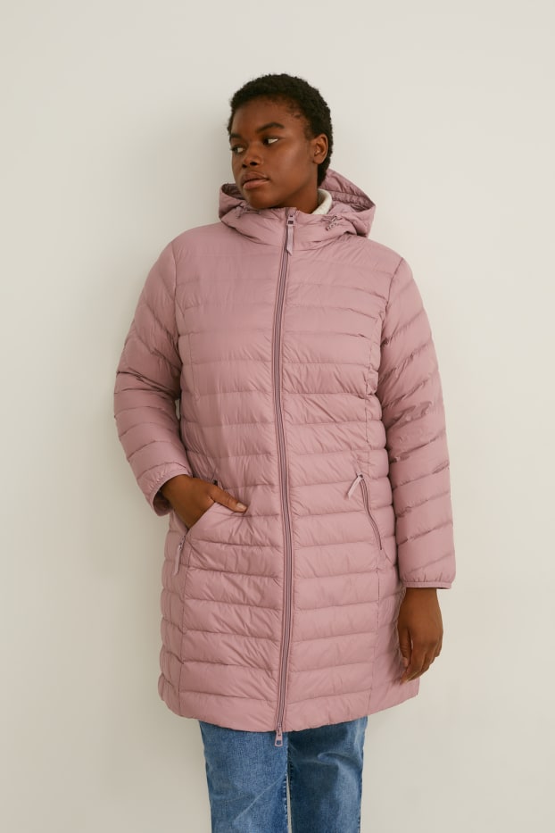 Femmes - Doudoune avec capuche - rose foncé