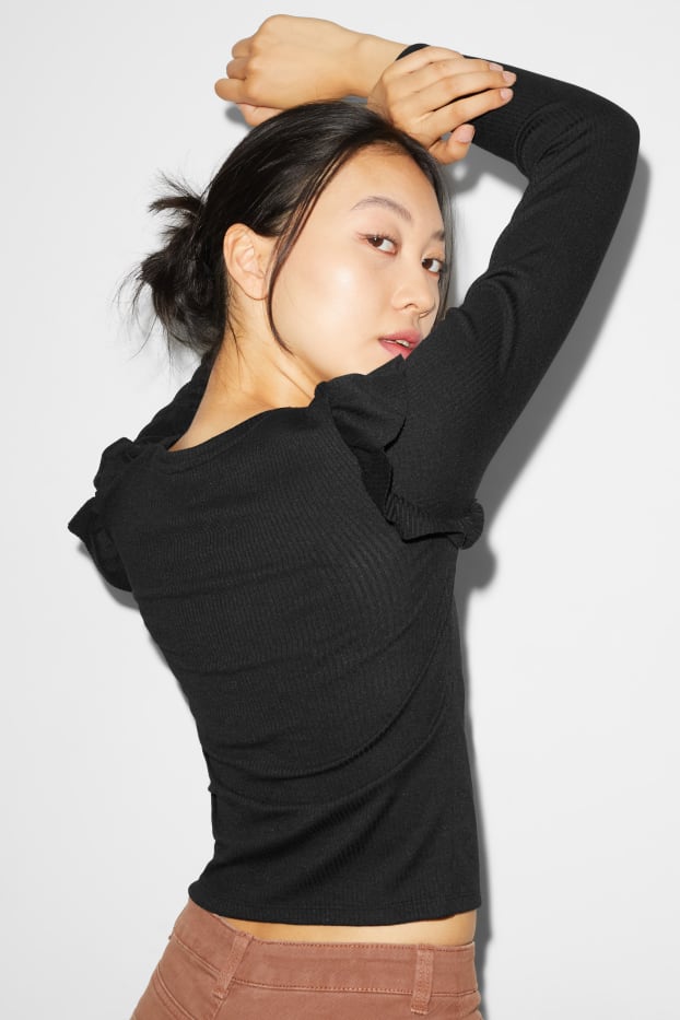 Femmes - CLOCKHOUSE - haut à manches longues - noir