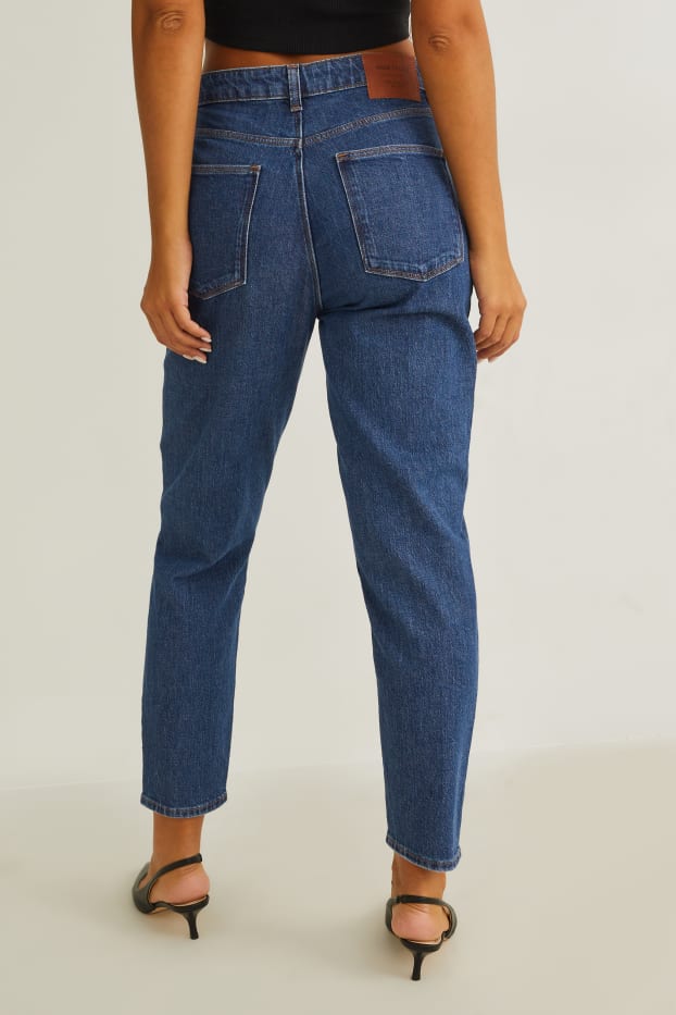 Femmes - Mom jean - high waist - LYCRA® - jean bleu