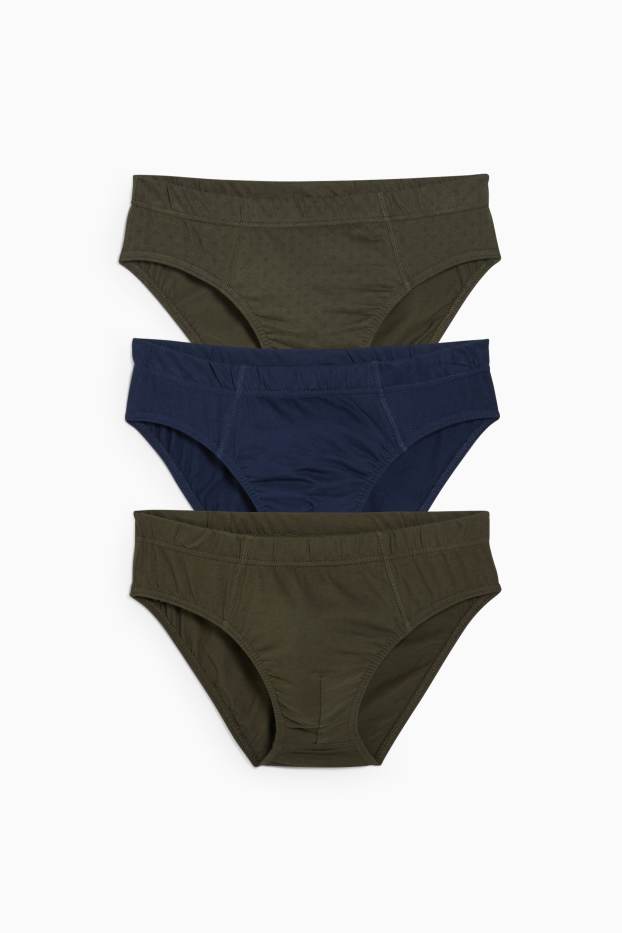Heren - Set van 3 - slip - donkerblauw