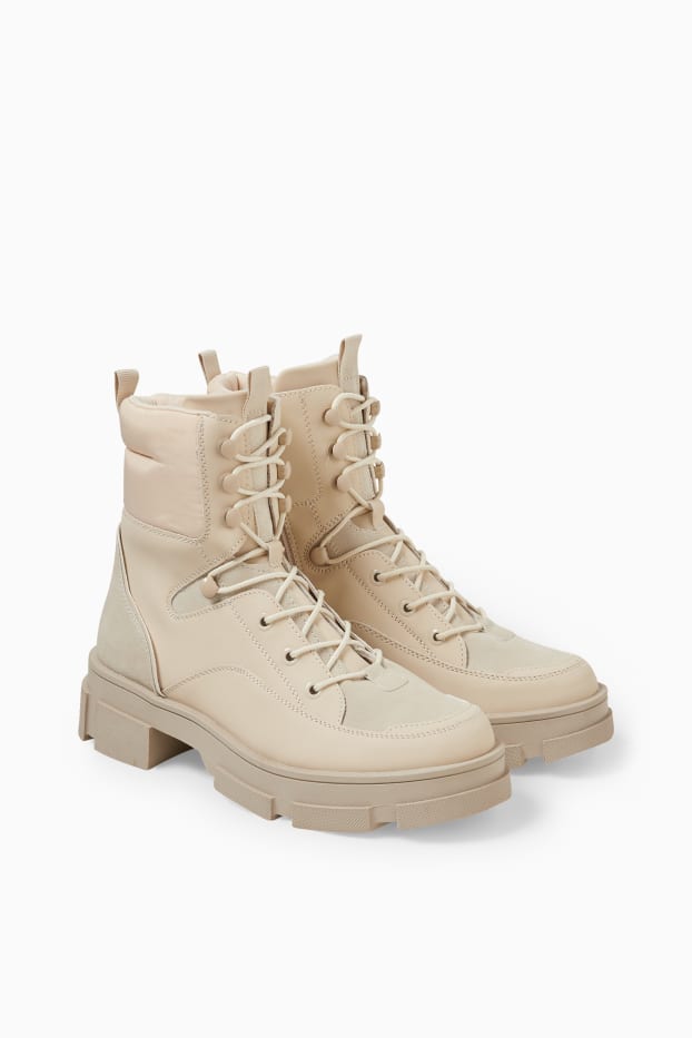 Femmes - Bottines - synthétique - beige