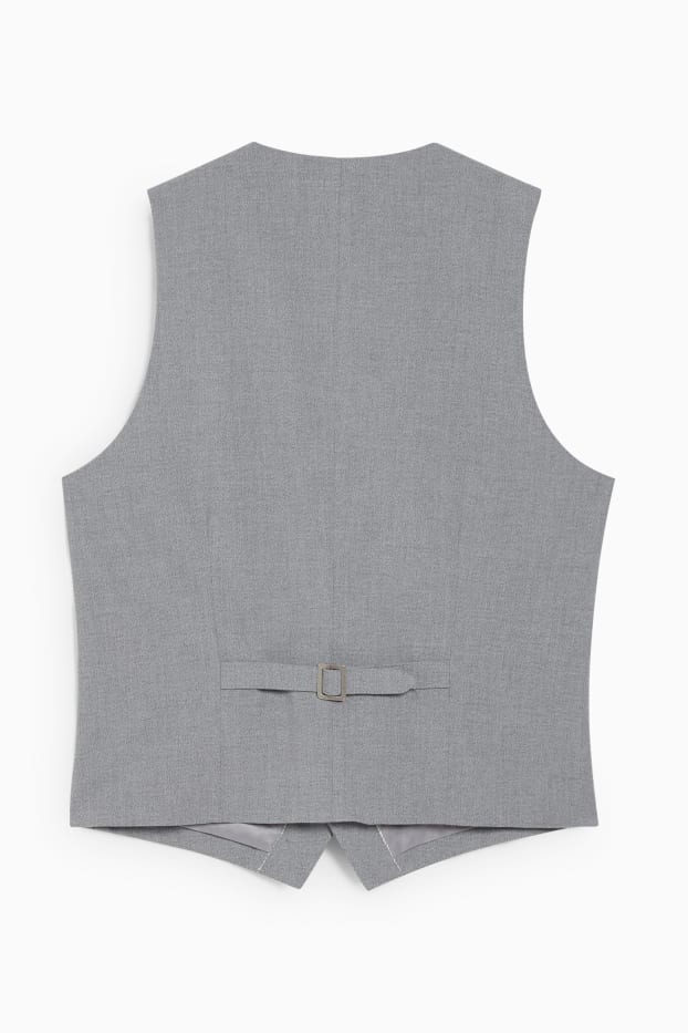 Herren - Baukasten-Weste - Slim Fit - Flex - LYCRA® - hellgrau-melange