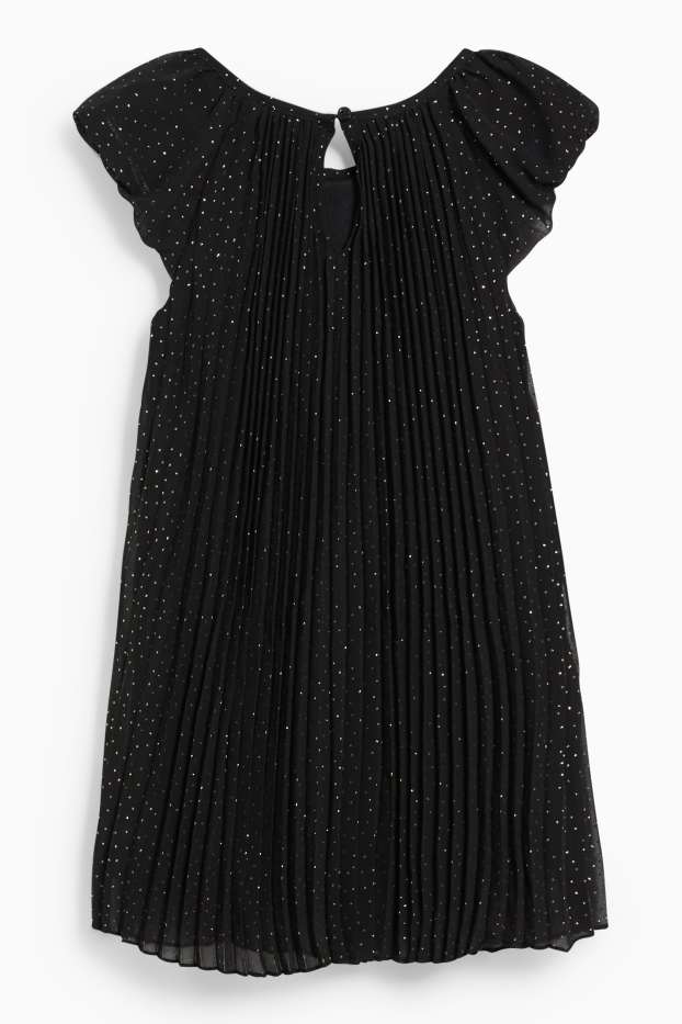 Enfants filles - Robe - finition brillante - noir