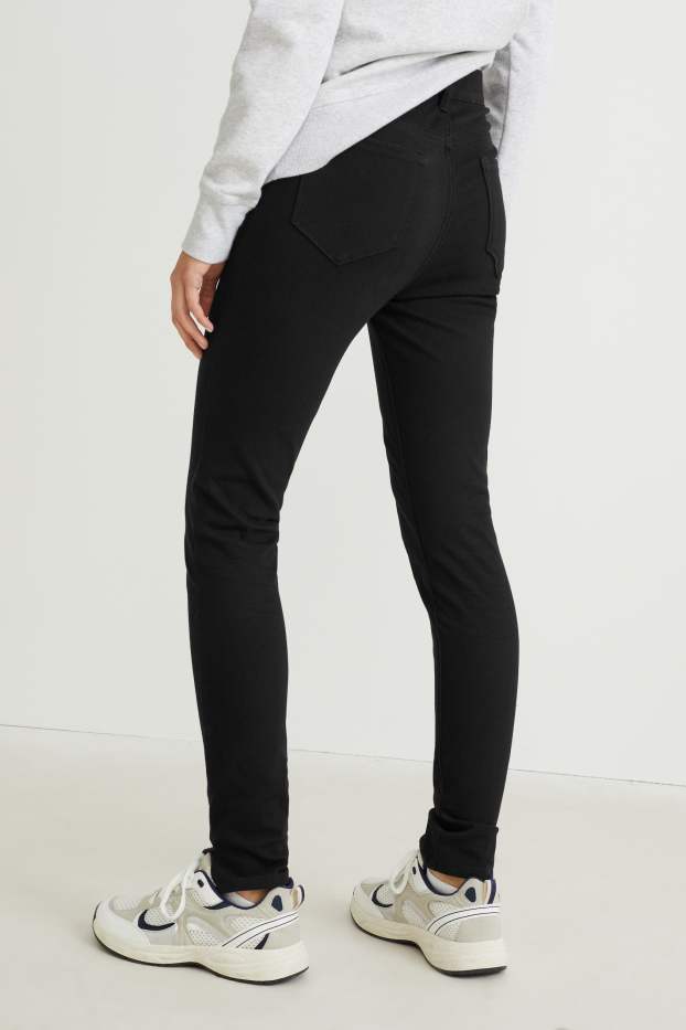 Dames - Broek - high waist - skinny fit - 4 Way Stretch - zwart