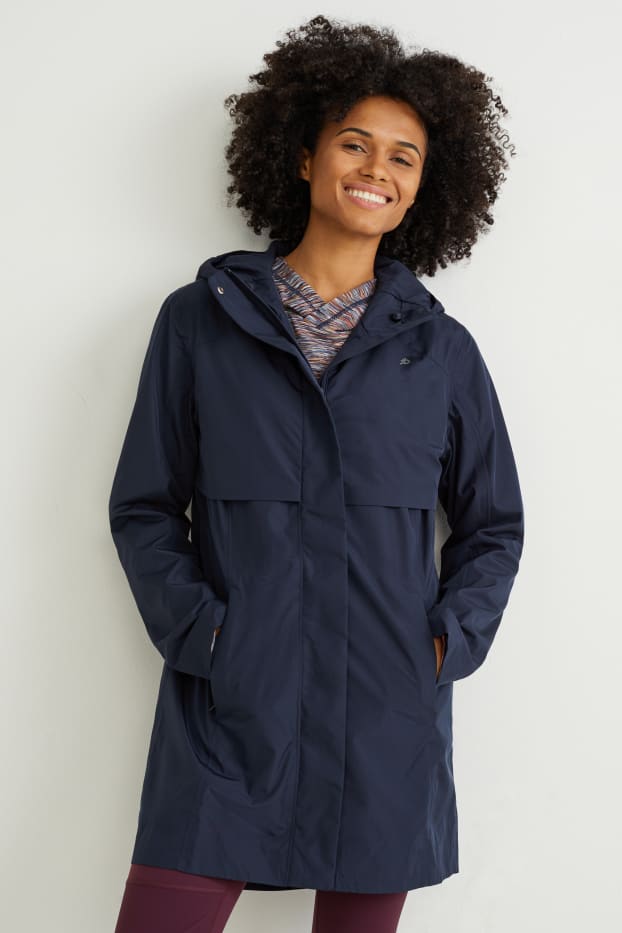 Donna - Giaccone tecnico con cappuccio - blu scuro