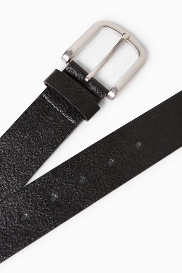 Uomo - Cintura - similpelle - nero